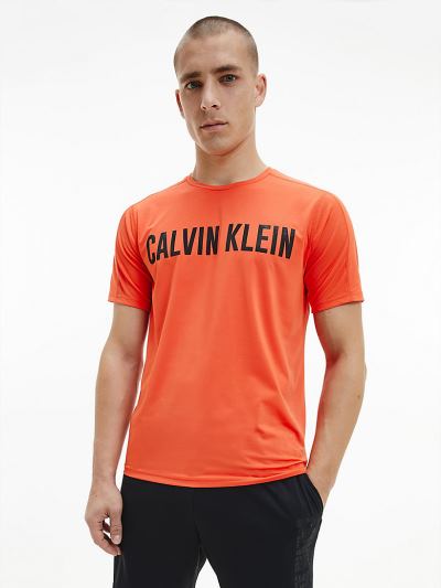 Calvin Klein Ruhák HU716745 | Calvin Klein Logo Gym Férfi Póló Rózsaszín